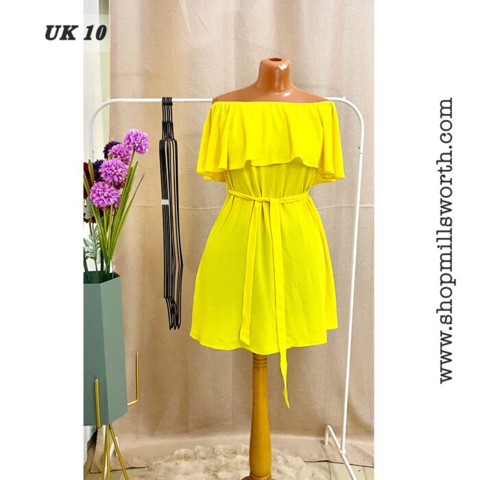 New Look Belted Bandeau Dress - Image 1