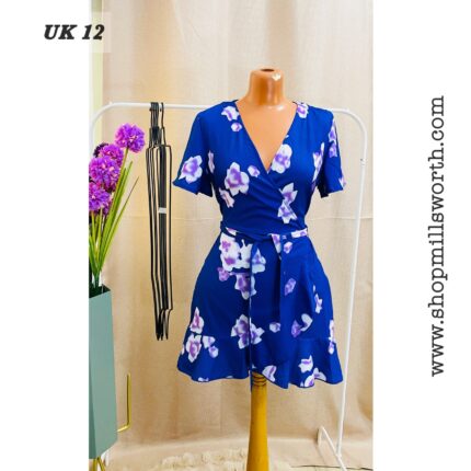 Parisian Floral Belted Wrap Dress