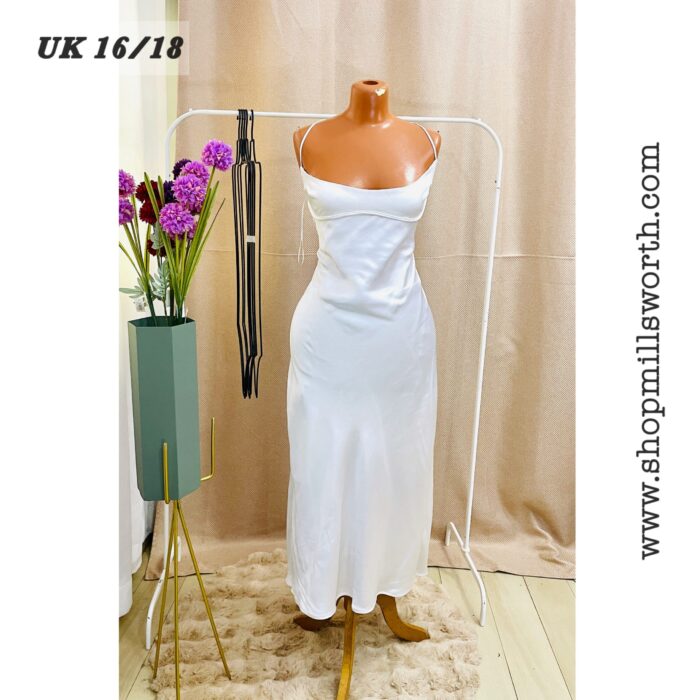 Zara Slip Dress in White - Image 1
