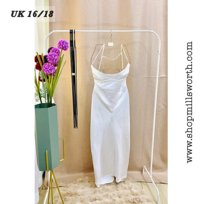 Zara Slip Dress in White - Image 2