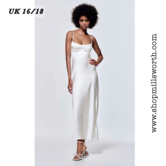 Zara Slip Dress in White - Image 4