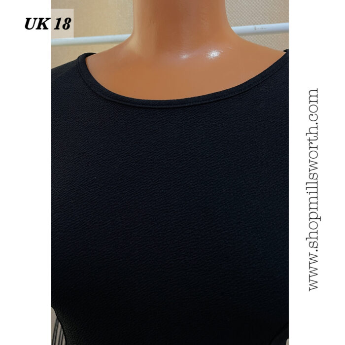 Boohoo Black Bodycon Dress With Frill Sleeve Detail - Image 2