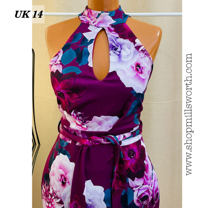 Boohoo Belted Floral Bodycon Dress - Image 3