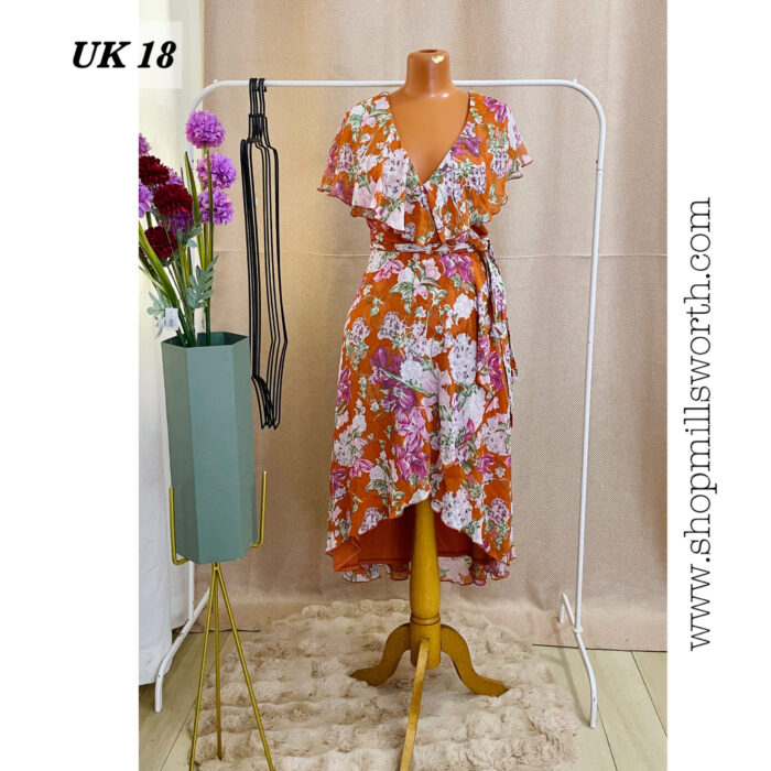 ASOS High Low Belted Floral Dress - Image 1