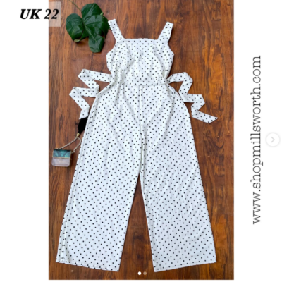 Gemma Collins X New Look Polka Dotted Belted Jumpsuit