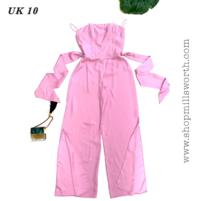 Miss Selfridge Split Sides Bandeau Belted Jumpsuit