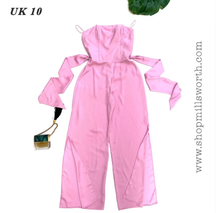 Miss Selfridge Split Sides Bandeau Belted Jumpsuit - Image 1