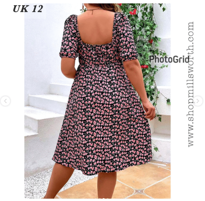 Shein Vacay Ditsy Floral Sweetheart Dress - Image 3