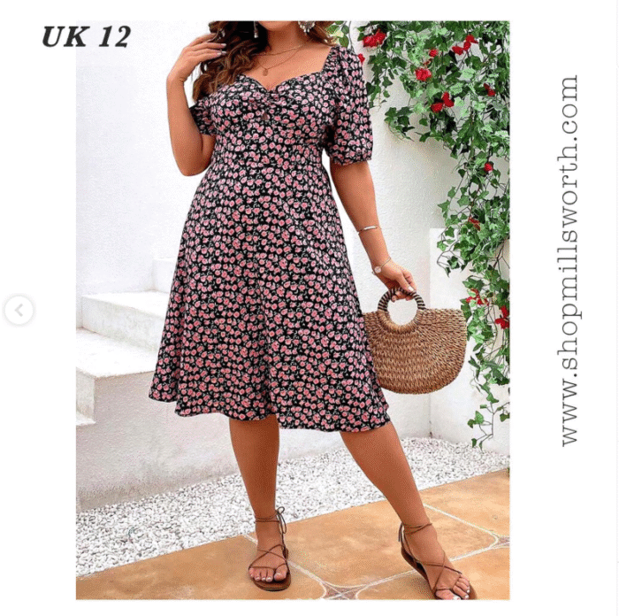 Shein Vacay Ditsy Floral Sweetheart Dress - Image 2