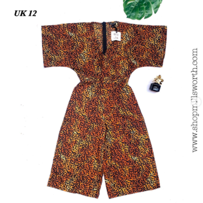 QED London Animal Print Jumpsuit