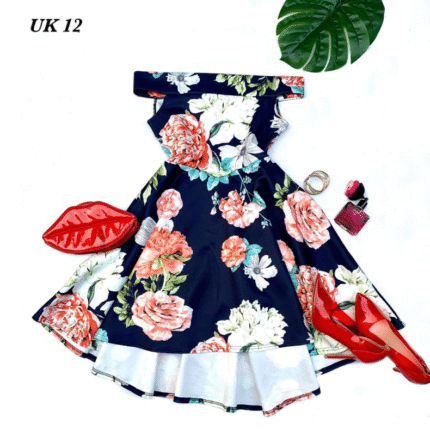 Quiz Floral Bardot Skater Dress