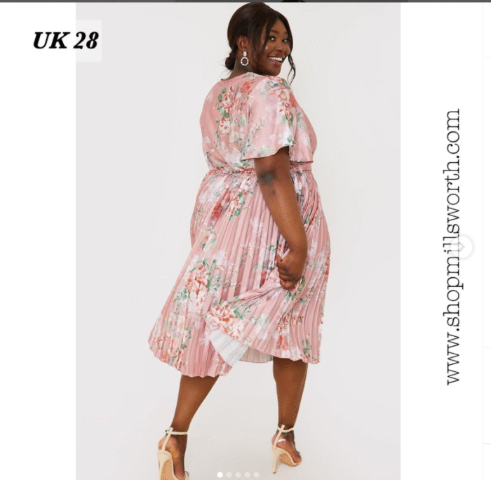 Floral Pleated Dress - Image 4