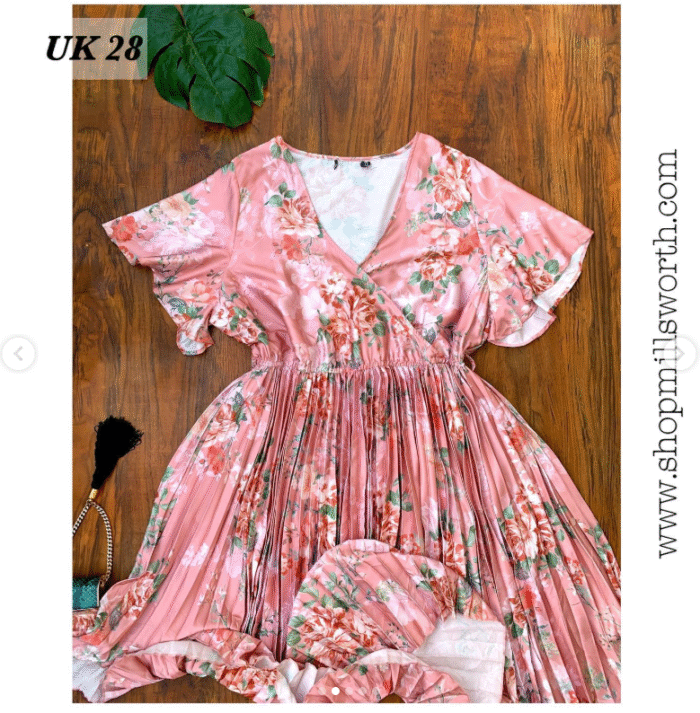 Floral Pleated Dress - Image 3