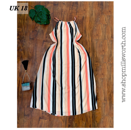 Peacock Striped Maxi Dress