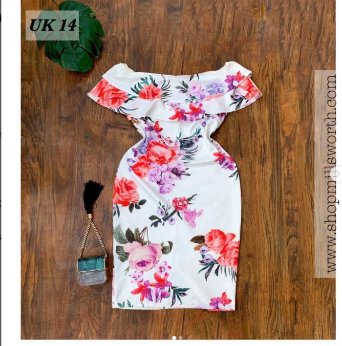 Parisian Floral Bodycon Dress - Image 1