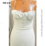 Strappy Milkmaid Front Slit, Tie Back Dress - Image 3