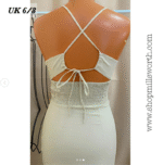 Strappy Milkmaid Front Slit, Tie Back Dress - Image 2