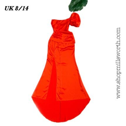 Boohoo Occasion Puff Sleeve Satin One Shoulder Maxi Dress