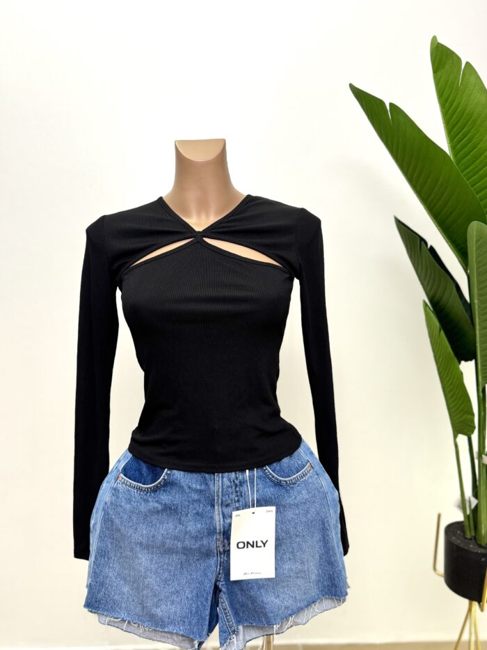 Boohoo Tall Cut Out Texture Rib Top - Image 2