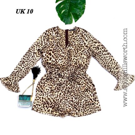 Boohoo Animal Print Playsuit