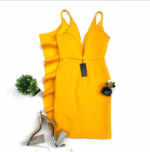 Love & Other Things Plunge Neck Scuba Dress - Image 4
