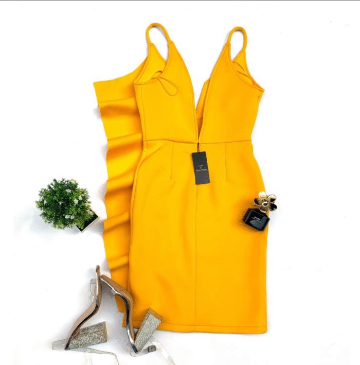 Love & Other Things Plunge Neck Scuba Dress - Image 4