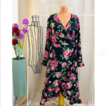 Boohoo Plus Ruffle Wrap Floral Midi Dress - Image 2