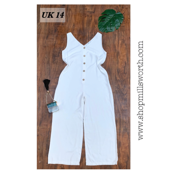 MNG Casual Off White Jumpsuit - Image 1