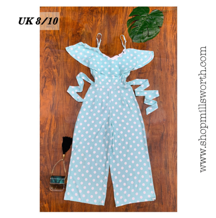 Quiz Cold Shoulder Belted Polka Dotted Jumpsuit - Image 1