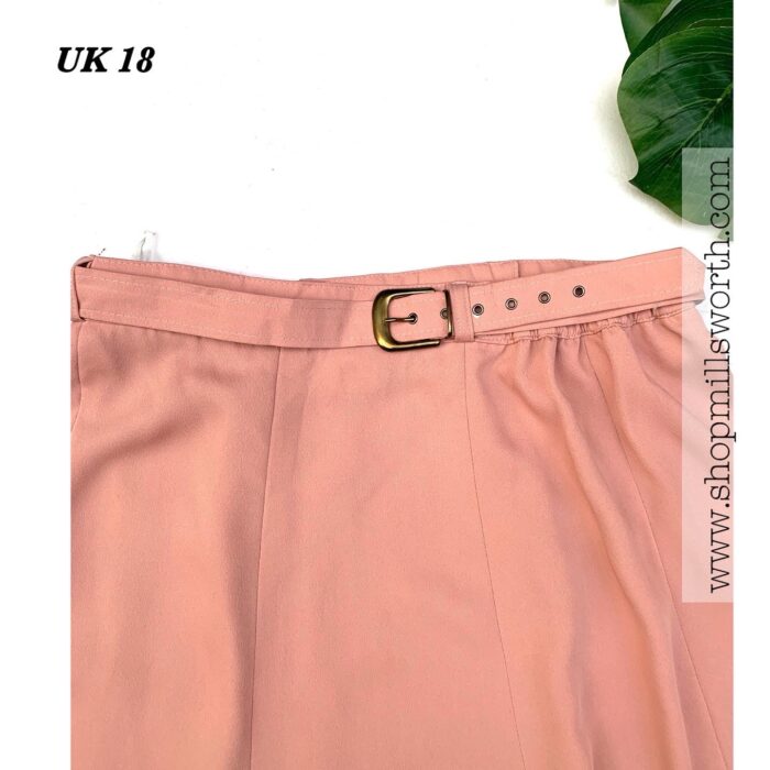 Clover Collection Belted Midi Skirt - Image 2