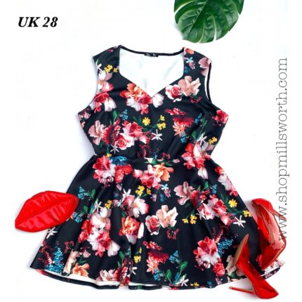 Simply Be Floral Skater Dress