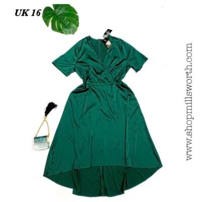 Quiz Curve Bottle Green Dress