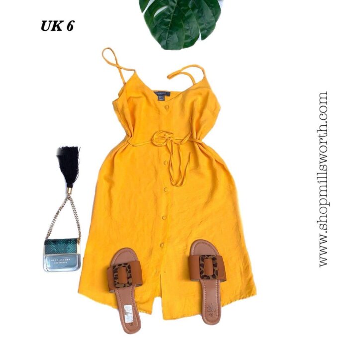 Primark Strappy Belted Button Through Dress - Image 1