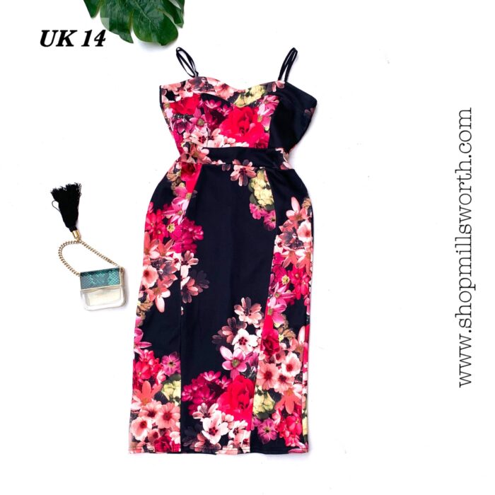 Evita Strappy Bodycon Dress - Image 1