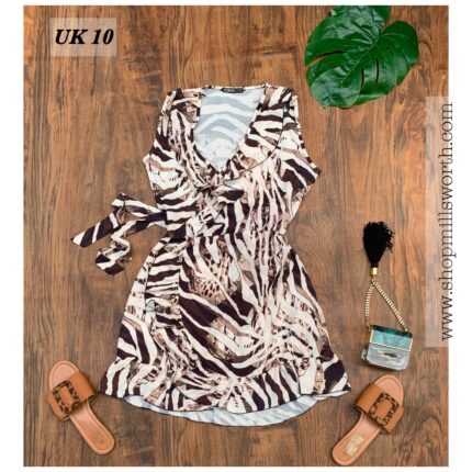 Quiz Animal Print Wrap Dress