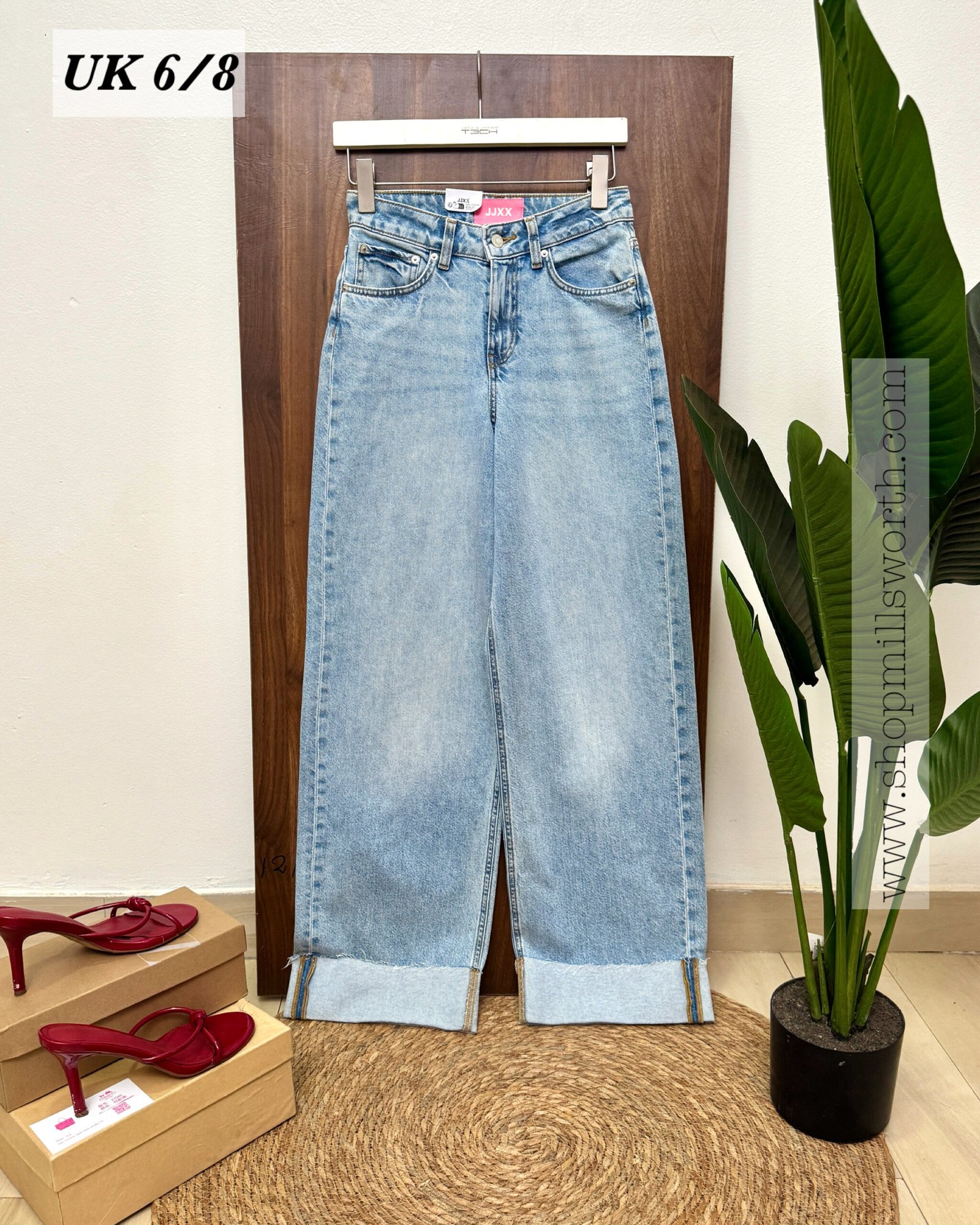 JJXX Jack & Jones Girls High Waist Wide Leg Jeans