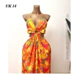Cocktail Floral Double Split Front Vacay Dress - Image 6