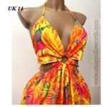 Cocktail Floral Double Split Front Vacay Dress - Image 5