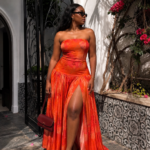 Eden Strapless Maxi Front Slit Dress