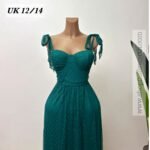 Shein Tie Shoulder Ruffle Hem Mesh Overlay Dress - Image 2