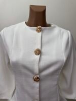 Gold Buttoned Detail Puff Sleeve Top - Image 7