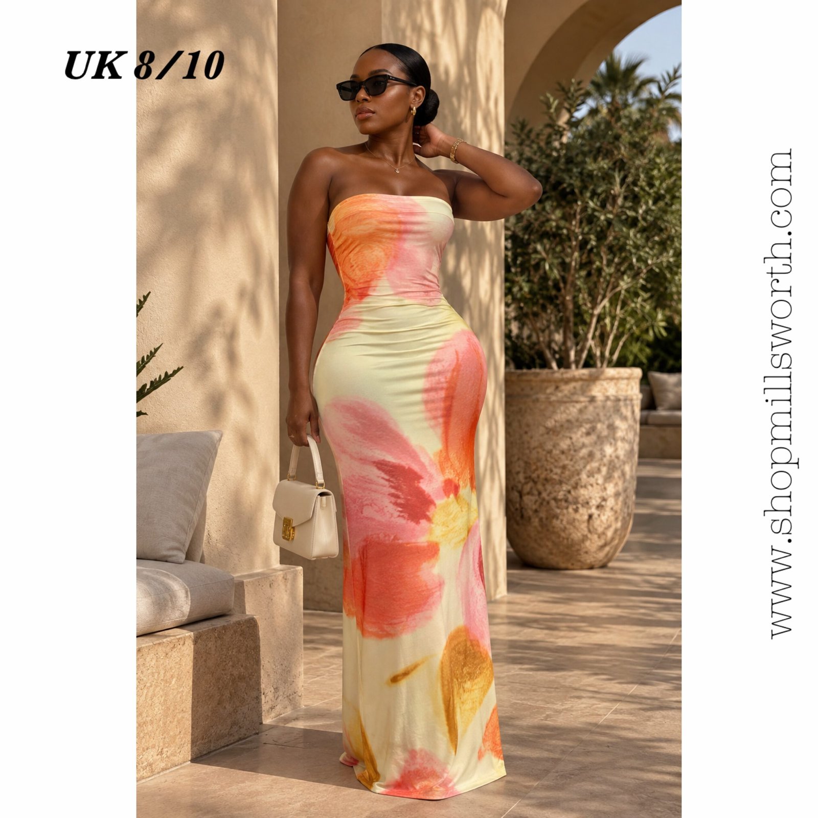 created-by-photogrid-169 Iroha Strapless Maxi Dress in Mimosa Blossom - Image 1