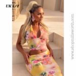 2-in-1 Halter Top x Maxi Skirt Mesh Dress