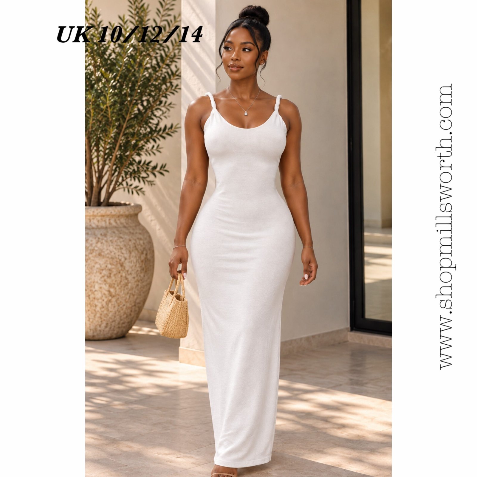 created-by-photogrid-179 White Bodycon Dress - Image 1